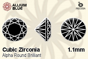 Preciosa Alpha Round Brilliant (RDC) 1.1mm - Cubic Zirconia