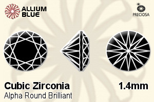 Preciosa Alpha Round Brilliant (RDC) 1.4mm - Cubic Zirconia