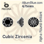 Preciosa Alpha Round Brilliant (RBC) 5mm - Cubic Zirconia