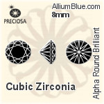 Preciosa Alpha Round Brilliant (RBC) 3.4mm - Cubic Zirconia