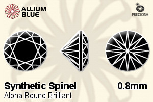 Preciosa Alpha Round Brilliant (RDC) 0.8mm - Synthetic Spinel