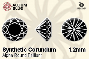 プレシオサ Alpha ラウンド Brilliant (RDC) 1.2mm - Synthetic Corundum