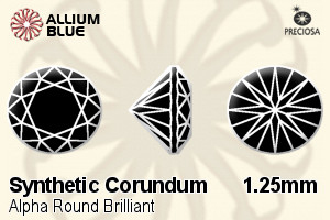 Preciosa Alpha Round Brilliant (RDC) 1.25mm - Synthetic Corundum