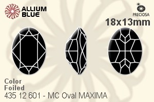 Preciosa MC Oval MAXIMA Fancy Stone (435 12 601) 18x13mm - Color With Dura™ Foiling