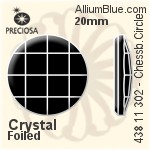 Preciosa プレシオサ MC マシーンカットChessboard Circle ラインストーン (438 11 302) 14mm - カラー 裏面Dura™フォイル