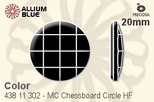 Preciosa MC Chessboard Circle Flat-Back Hot-Fix Stone (438 11 302) 20mm - Color