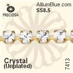 Preciosa Round Maxima 3-Rows Cupchain (7413 7173), Plated, With Stones in PP18 - Clear Crystal