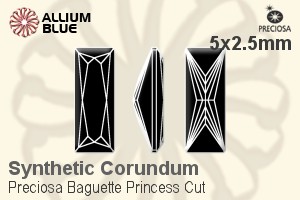 Preciosa Baguette Princess (BPC) 5x2.5mm - Synthetic Corundum