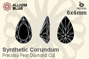 Preciosa Pear Diamond (PDC) 6x4mm - Synthetic Corundum