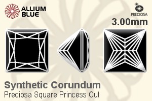 Preciosa Square Princess (SPC) 3mm - Synthetic Corundum