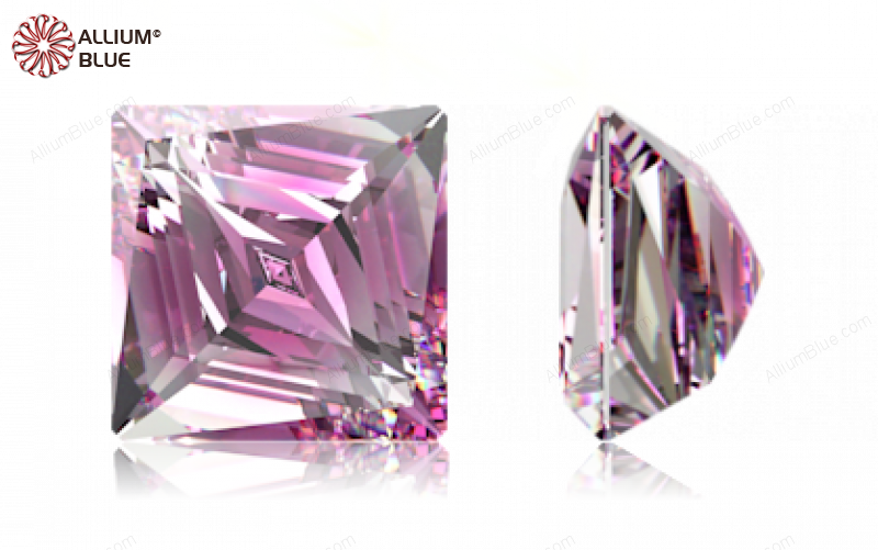 SWAROVSKI GEMS Cubic Zirconia Square Bizquare Rubellite-White (VB) 5.00MM normal +/- FQ 0.060