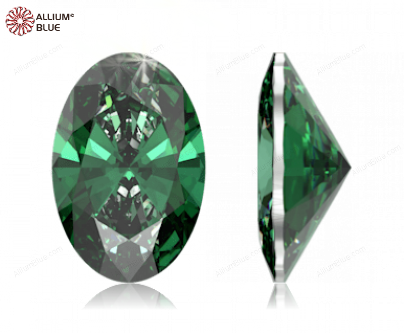 SWAROVSKI GEMS Cubic Zirconia Oval Pure Brilliance Green 7.00x5.00MM normal +/- FQ 0.040