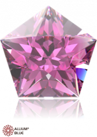 SWAROVSKI GEMS Cubic Zirconia Pentagon Star Rubellite-White (VB) 7.00x7.00MM normal +/- FQ 0.035