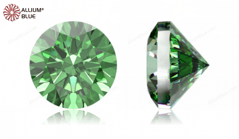 SWAROVSKI GEMS Cubic Zirconia Round Pure Brilliance Fancy Green 1.10MM normal +/- FQ 1.000