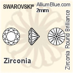 スワロフスキー Zirconia Square Princess Pure Brilliance カット (SGSPPBC) 3mm - Zirconia