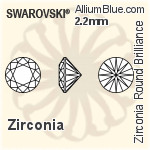 施华洛世奇 Zirconia (圆形 纯洁Brilliance 切工) 2.2mm - Zirconia