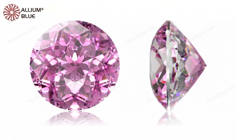 SWAROVSKI GEMS Cubic Zirconia Round Rosebush Rubellite-White (VB) 7.00MM normal +/- FQ 0.035