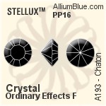 スワロフスキー STELLUX チャトン (A193) PP17 - カラー（ハーフ　コーティング） ゴールドフォイル