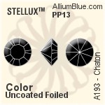 STELLUX™ 鑽石形尖底石 (A193) PP10 - 透明白色 金色水銀底