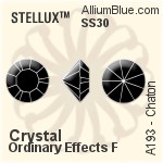 スワロフスキー STELLUX チャトン (A193) SS28 - カラー（コーティングなし） ゴールドフォイル