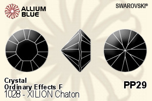 Swarovski XILION Chaton (1028) PP29 - Crystal (Ordinary Effects) With Platinum Foiling