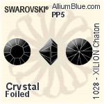 施华洛世奇 XERO 钻石形尖底石 (1100) PP0 - 白色（半涂层） 白金水银底