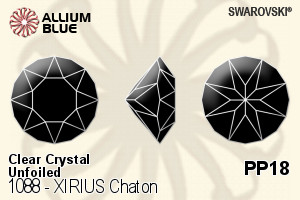 Swarovski XIRIUS Chaton (1088) PP18 - Clear Crystal Unfoiled