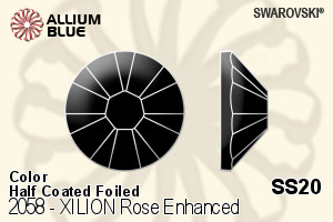 Swarovski XILION Rose Enhanced Flat Back No-Hotfix (2058) SS20 - Color (Half Coated) With Platinum Foiling