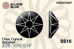 Swarovski XIRIUS Flat Back Hotfix (2078) SS16 - Clear Crystal Unfoiled