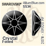 Swarovski XILION Rose Flat Back Hotfix (2038) SS34 - Color With Silver Foiling