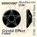 Swarovski XIRIUS Star Rose Flat Back No-Hotfix (2100) SS20 - Crystal Effect With Platinum Foiling