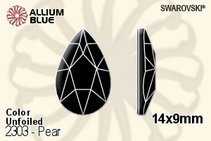 Swarovski Pear Flat Back No-Hotfix (2303) 14x9mm - Color Unfoiled