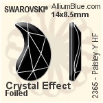 Swarovski Paisley Y Flat Back Hotfix (2365) 6x3.7mm - Clear Crystal With Aluminum Foiling