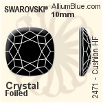 スワロフスキー Cushion ラインストーン ホットフィックス (2471) 7mm - カラー 裏面アルミニウムフォイル
