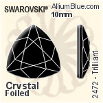 Swarovski Trilliant Flat Back No-Hotfix (2472) 5mm - Crystal Effect With Platinum Foiling