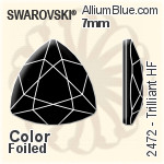 施華洛世奇 Trilliant 熨底平底石 (2472) 10mm - 白色（半塗層） 鋁質水銀底