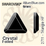 施华洛世奇 Triangle 熨底平底石 (2711) 6mm - 白色（半涂层） 铝质水银底