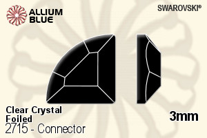 施华洛世奇 Connector 平底石 (2715) 3mm - 透明白色 白金水银底