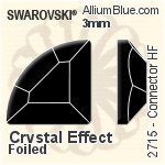 Swarovski Connector Flat Back Hotfix (2715) 6mm - Crystal Effect With Aluminum Foiling