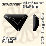 スワロフスキー Triangle Beta ラインストーン (2739) 7x6.5mm - カラー 裏面プラチナフォイル