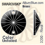 Swarovski Rivoli Sew-on Stone (3200) 8mm - Color Unfoiled