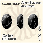 施华洛世奇 椭圆形 花式石 (4120) 18x13mm - 颜色（半涂层） 无水银底