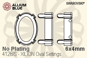 Swarovski XILION Oval Settings (4128/S) 6x4mm - No Plating