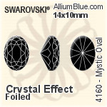Swarovski Mystic Oval Fancy Stone (4160) 8x6mm - Crystal Effect With Platinum Foiling
