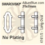 Swarovski Long Oval Settings (4161/S) 15x5mm - Plated