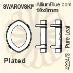 Swarovski Pure Leaf Settings (4224/S) 23x18mm - Plated