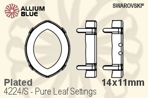 Swarovski Pure Leaf Settings (4224/S) 14x11mm - Plated