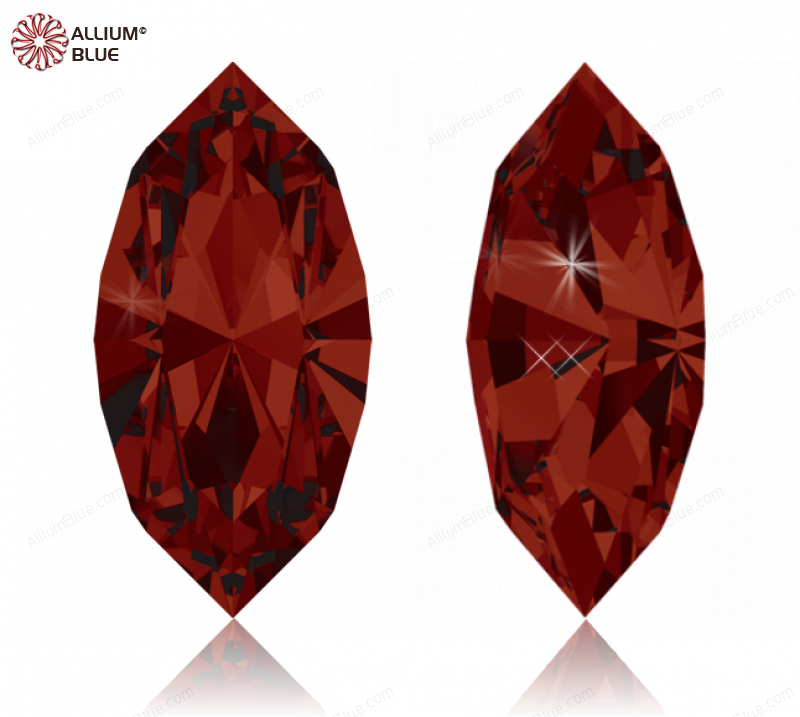 SWAROVSKI 4228 6X3MM CRYSTAL RED MAGMA F