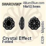 Swarovski Majestic Fancy Stone (4329) 10x8.7mm - Color With Platinum Foiling