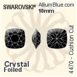 Swarovski Cushion Cut Fancy Stone (4470) 10mm - Color (Half Coated) Unfoiled